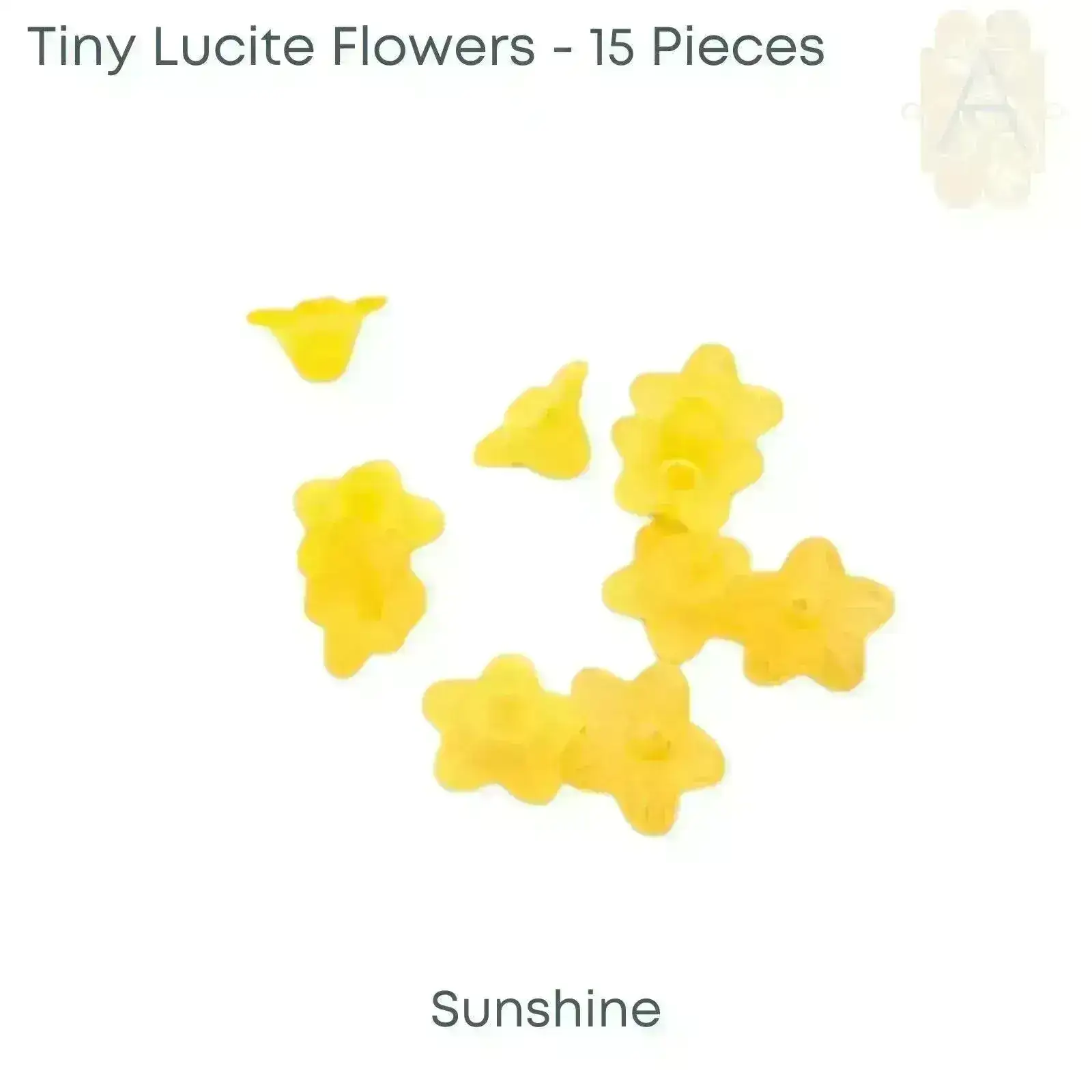 Tiny Lucite Flower Beads or Bead Caps, 10mm. 8 Colors - Image 10