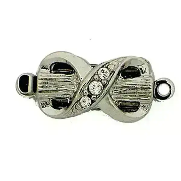 Claspgarten Crystal Infinity, 1-Strand Box Clasp with Swarovski Crystals - Image 2