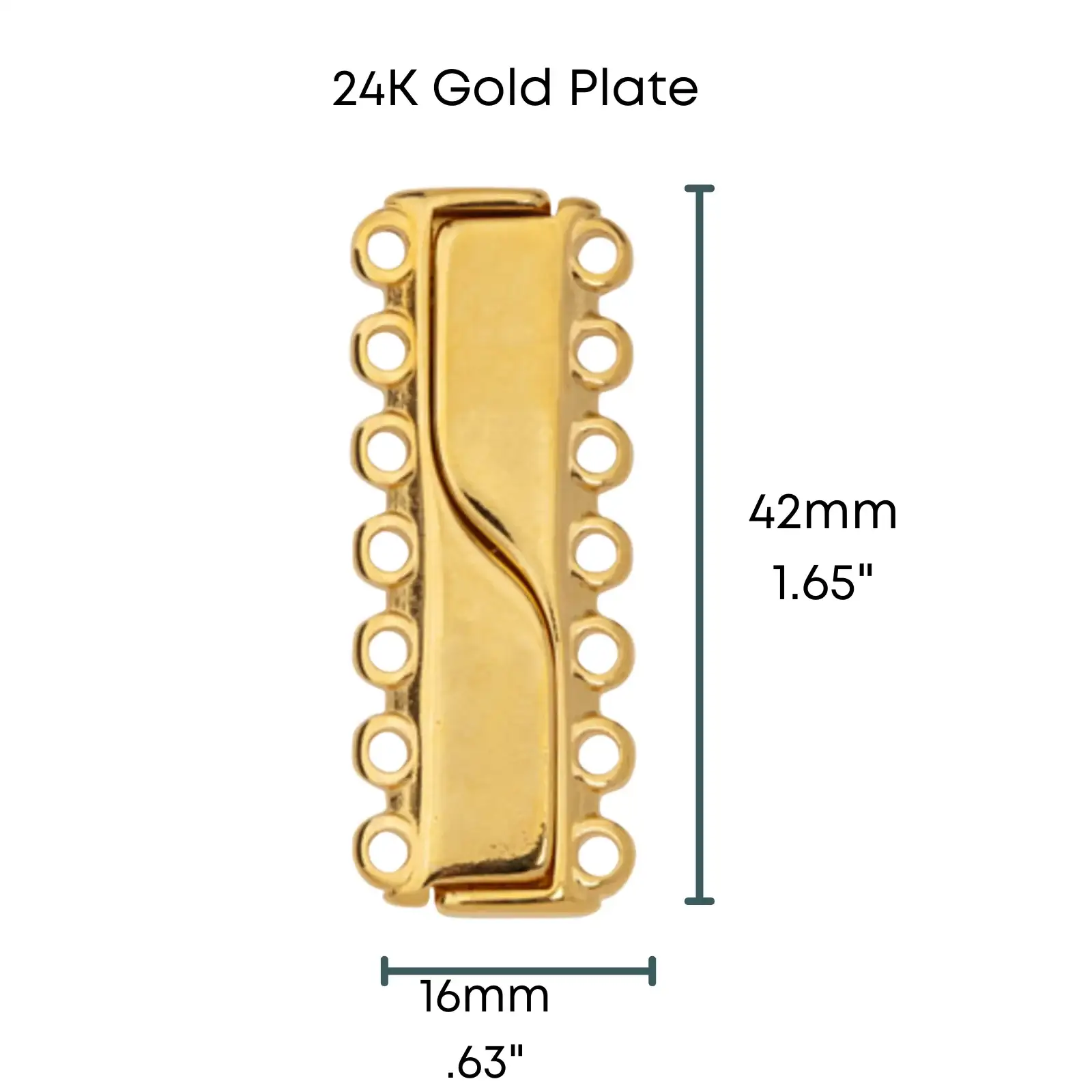 Tribal, 7-Strand Magnetic Clasp for Cuff Bracelets - Image 2