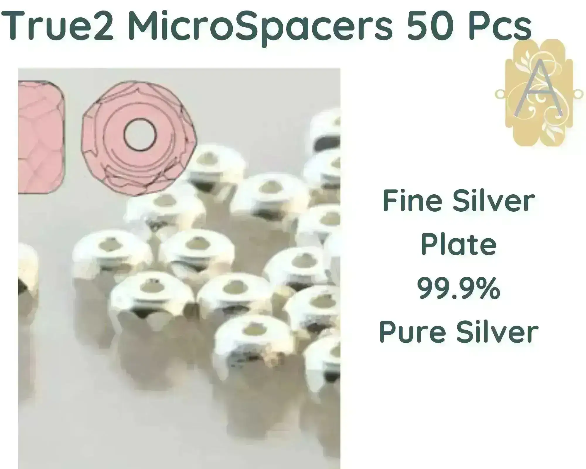 True2 Faceted Rondelle Micro Spacers in 4 Finishes - Image 3