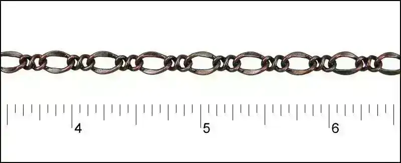 Twisted Figaro Euro Chain, Sold in 1-ft. Increments, Antique Brass, Antique Copper, Antique Silver, Gold, Silver Plated - Image 3