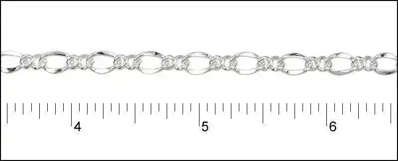 Twisted Figaro Euro Chain, Sold in 1-ft. Increments, Antique Brass, Antique Copper, Antique Silver, Gold, Silver Plated - Image 6