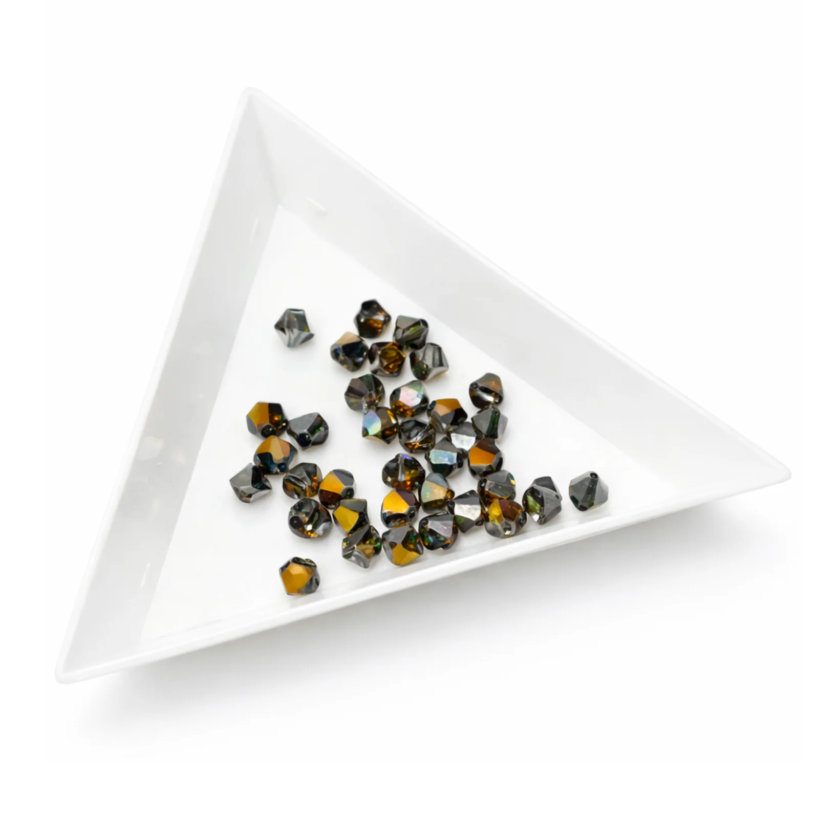 Brilliance Austrian Crystal Bicones 5328, 4mm, Volcano Coated - Image 3