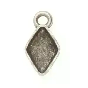 Zenia, Cymbal Gemduo Charm or Pendant Setting, 4 Pcs. - Image 3